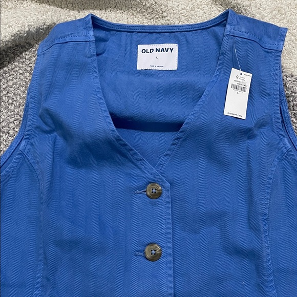 NWT- Old Navy- L. Front Button Denim Top - Picture 6 of 9